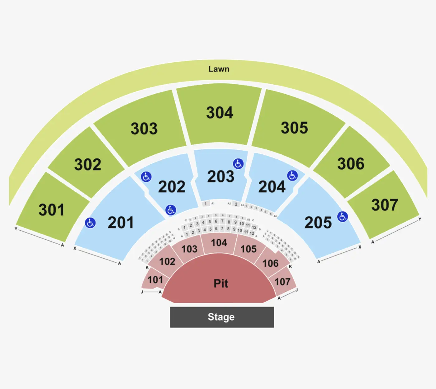 Xfinity Center Seating