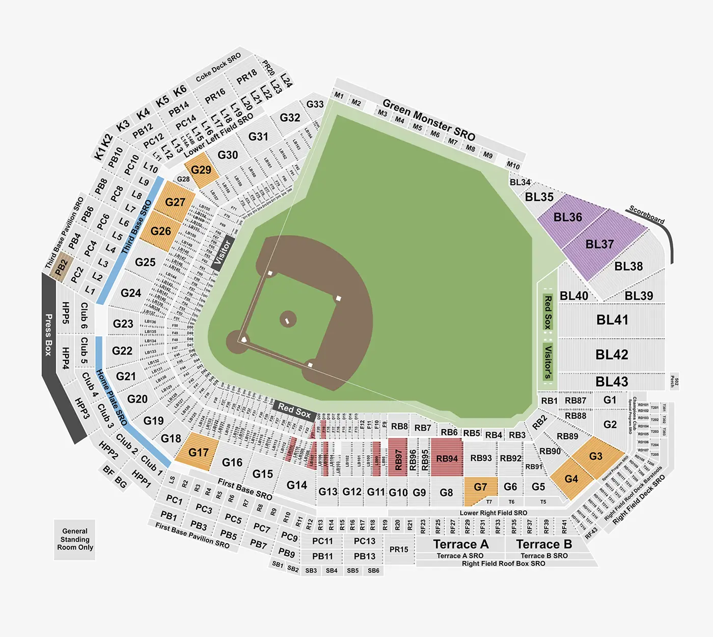 Fenway Park Seating Chart, Fenway Park Tickets, Boston Red Sox Tickets, Fenway Park Concerts, Fenway Park Events, Fenway Park Boston Events